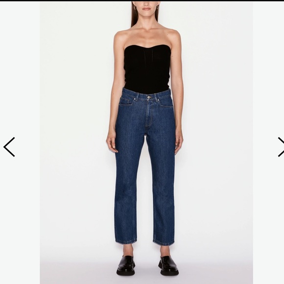 Wandler high rise boot cut/straight leg jeans. New with tags. Dark wash. - Picture 1 of 1